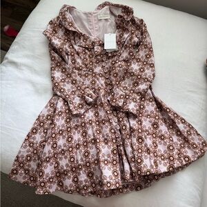 Zimmermann Floral Pink and Brown Dress 0p